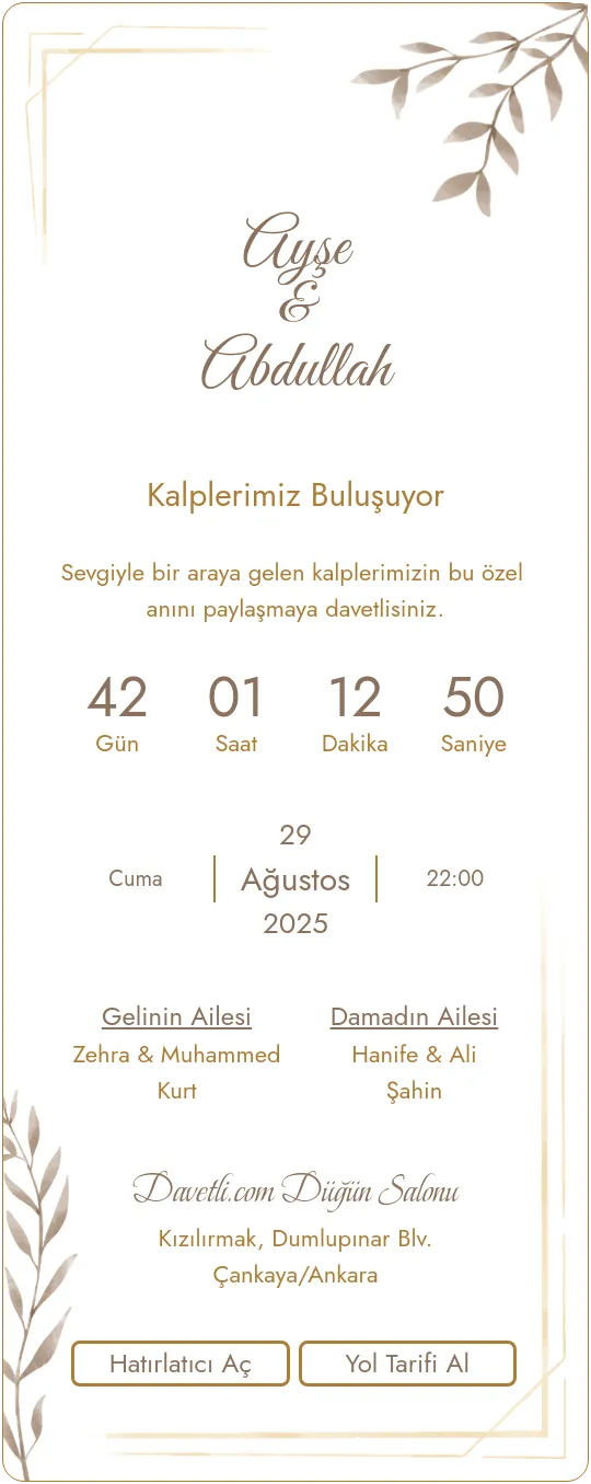 jsjh Davetiye Tasarımı