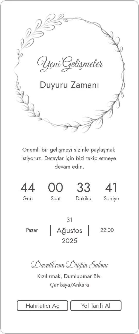 suas Davetiye Tasarımı