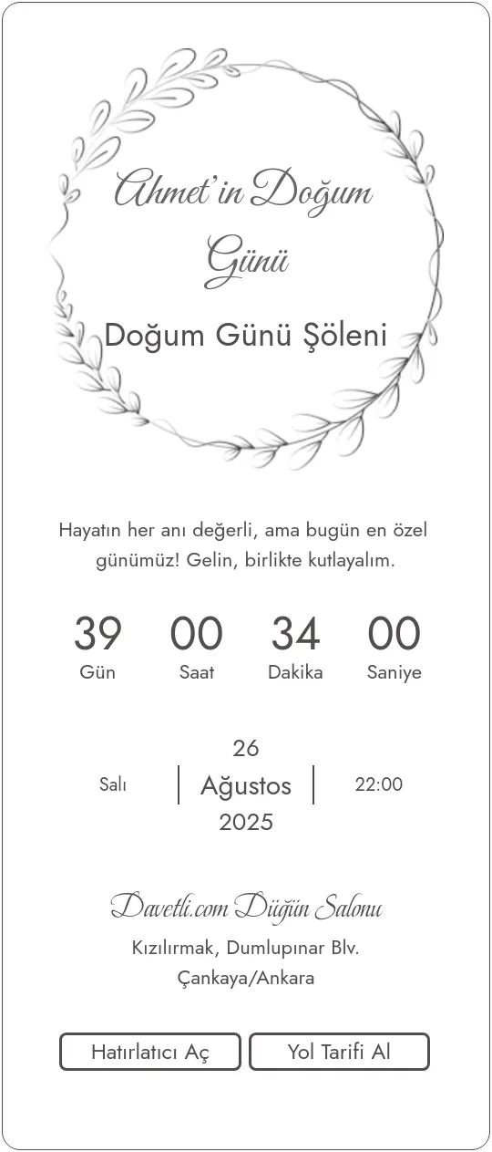 suas Davetiye Tasarımı