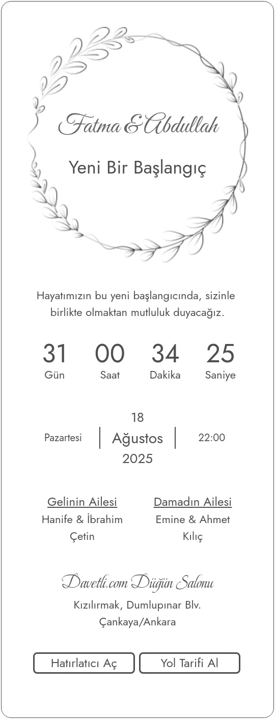 suas Davetiye Tasarımı