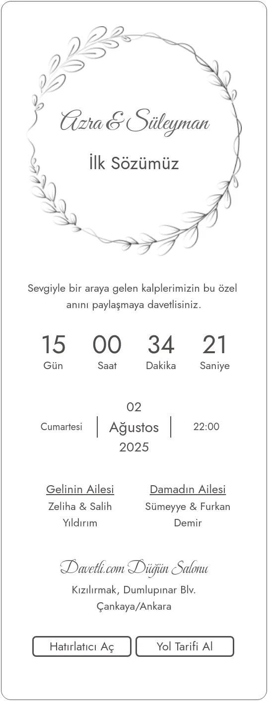 suas Davetiye Tasarımı