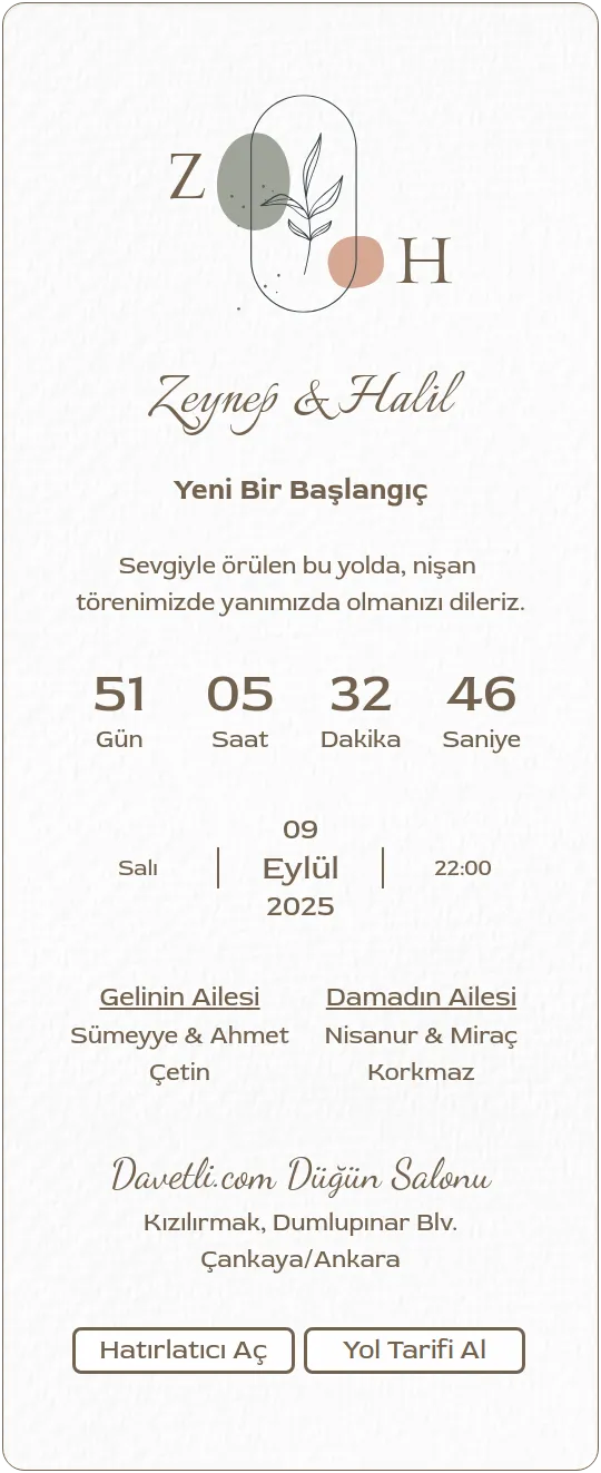ycvn Davetiye Tasarımı