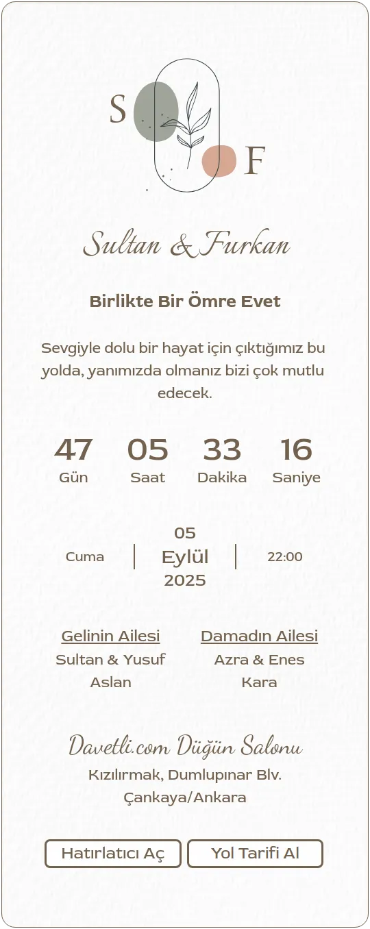 ycvn Davetiye Tasarımı