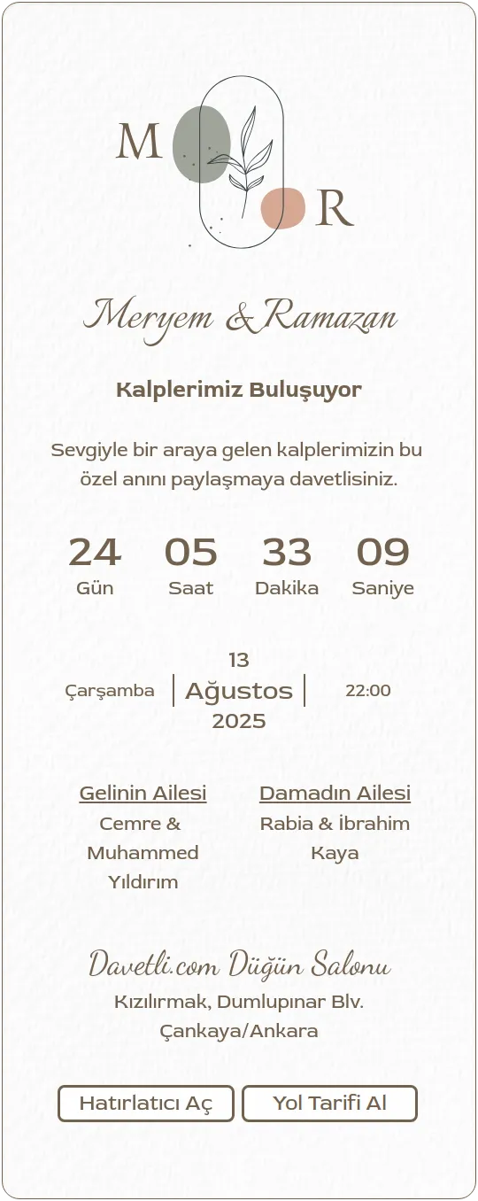 ycvn Davetiye Tasarımı