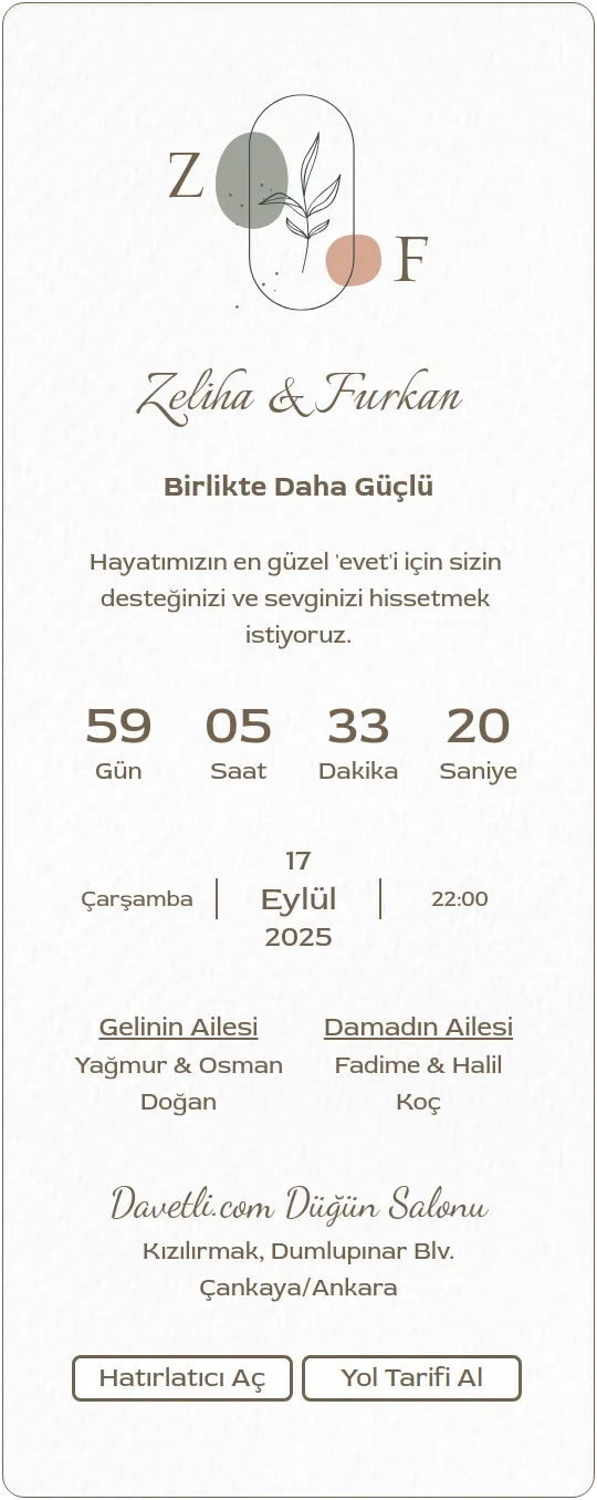 ycvn Davetiye Tasarımı