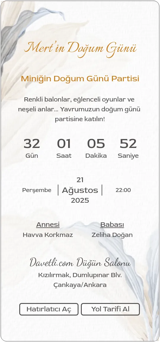 thsv Davetiye Tasarımı