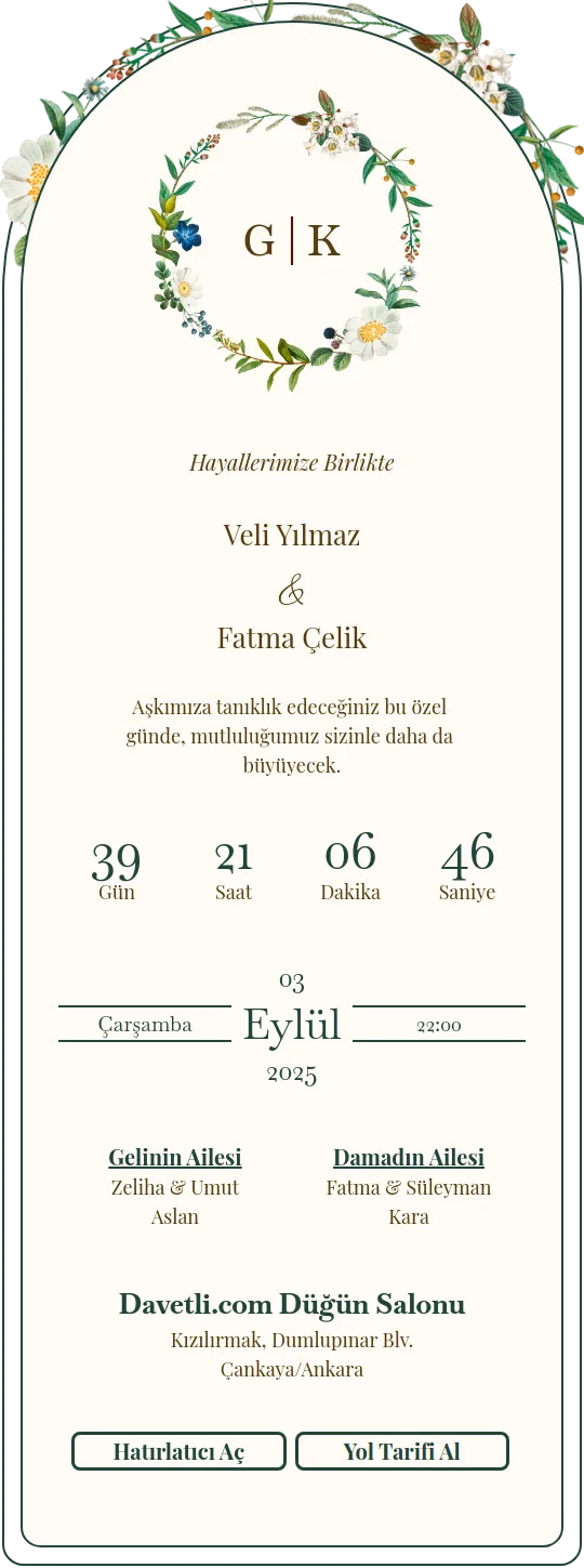 aife Davetiye Tasarımı