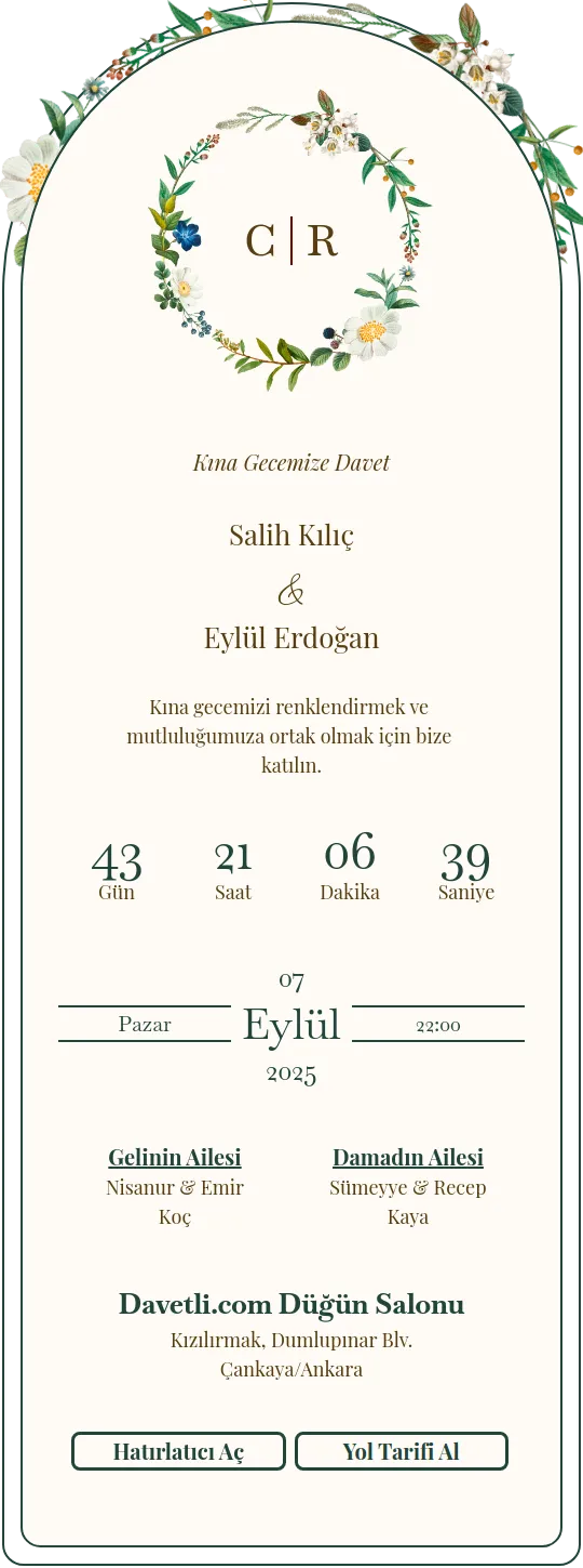 aife Davetiye Tasarımı