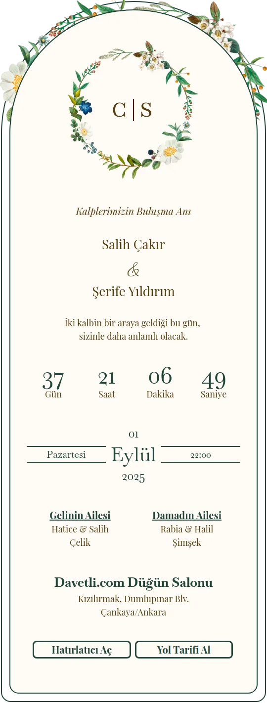 aife Davetiye Tasarımı