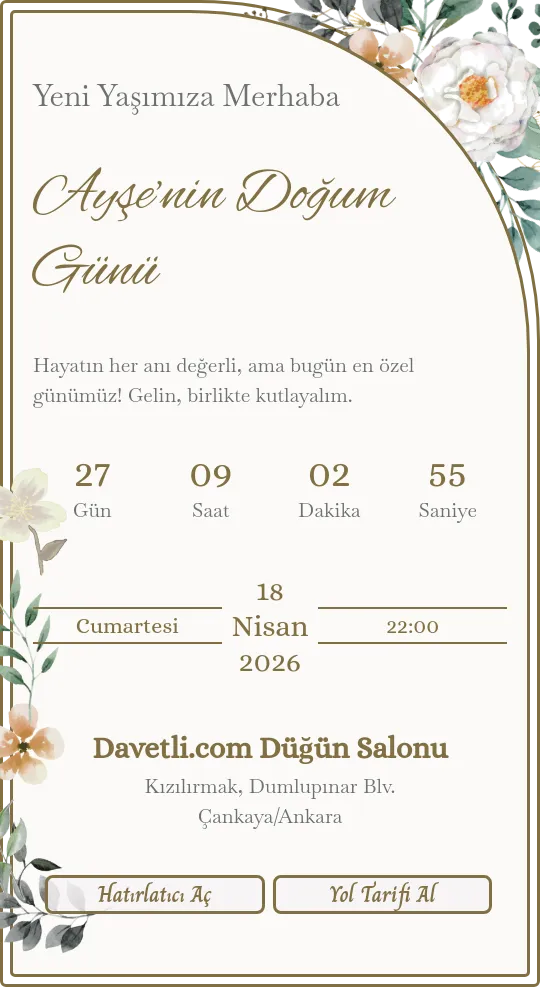 uogb Davetiye Tasarımı