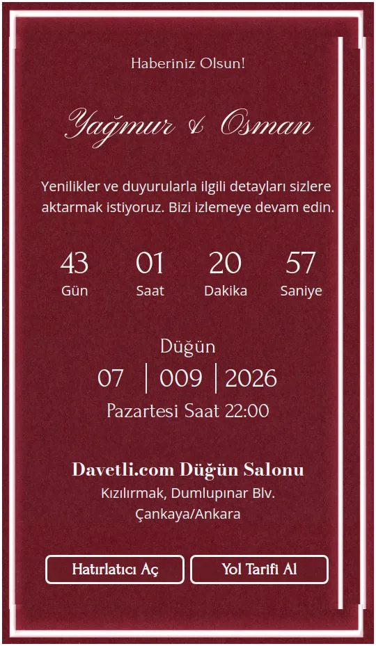 vrvu Davetiye Tasarımı