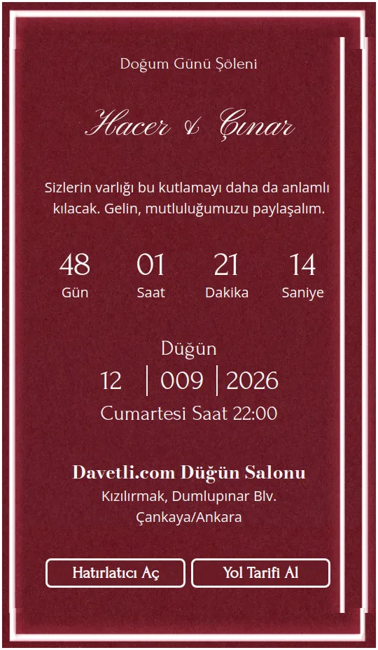 vrvu Davetiye Tasarımı