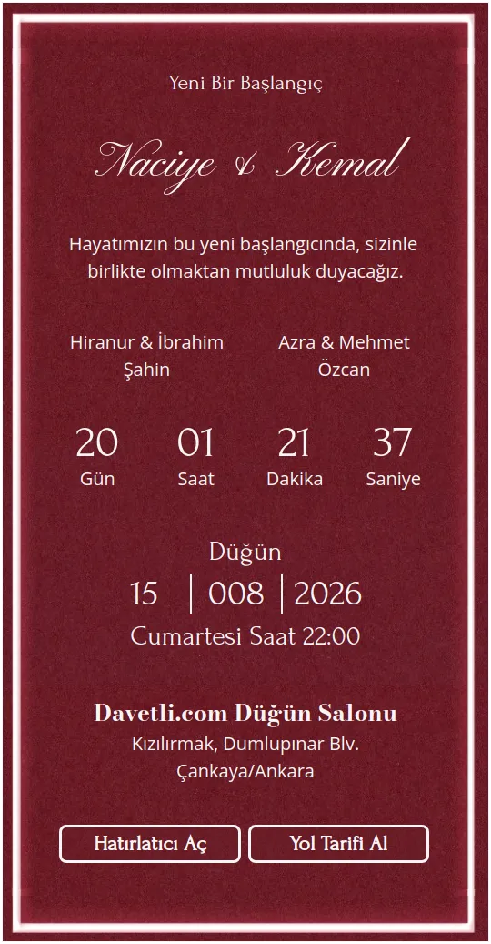 vrvu Davetiye Tasarımı