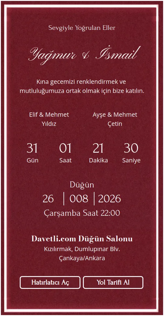 vrvu Davetiye Tasarımı
