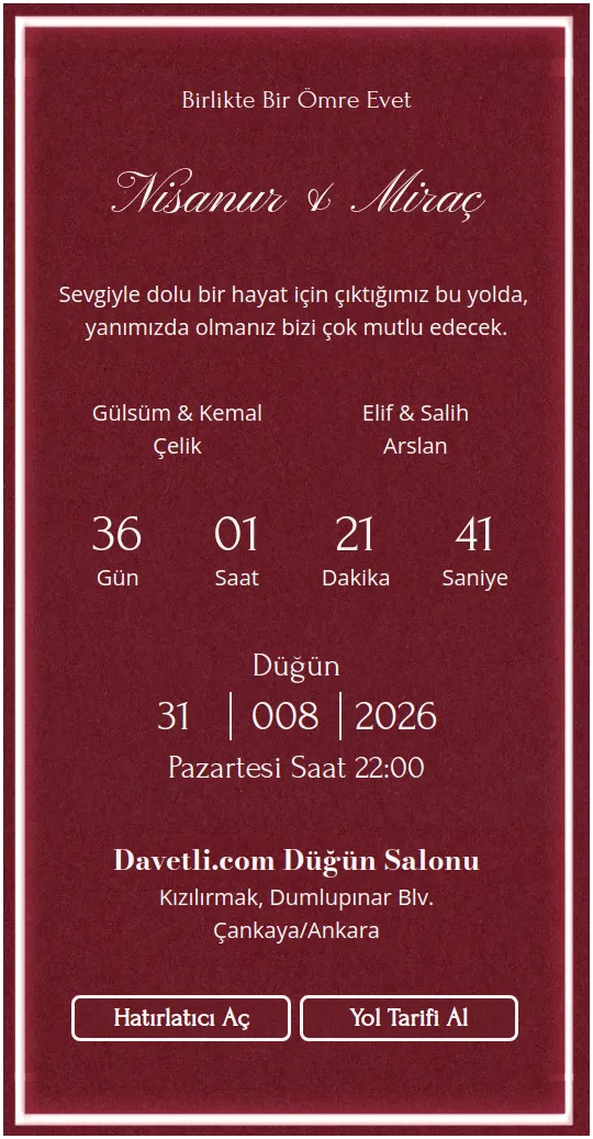 vrvu Davetiye Tasarımı