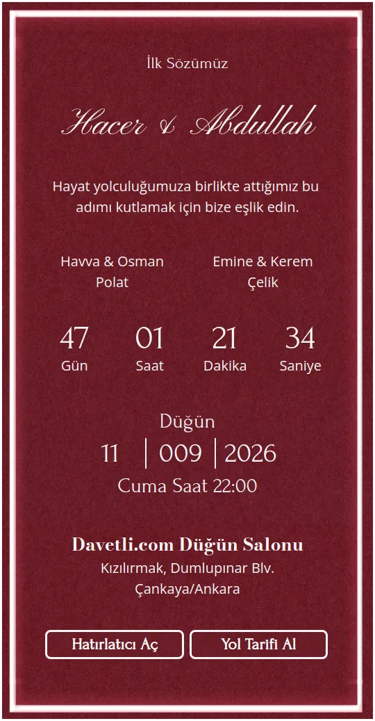 vrvu Davetiye Tasarımı
