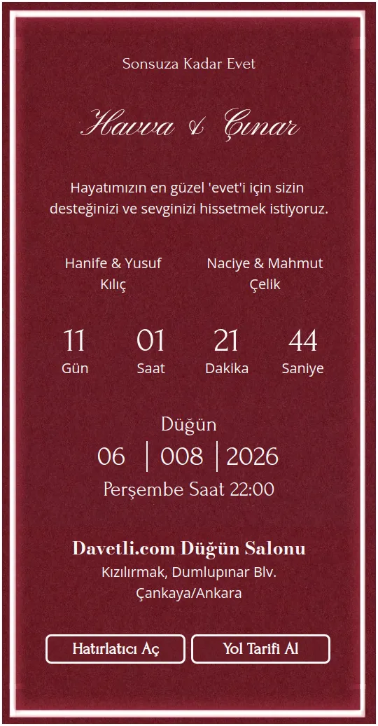 vrvu Davetiye Tasarımı